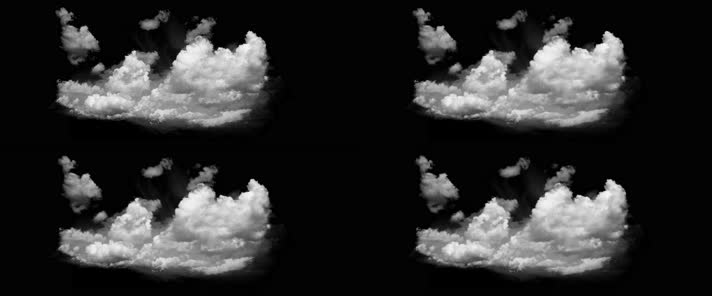 【4K】高码率天空白云飘过带透明通道（7）