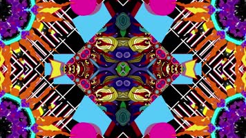 装饰纹样万花筒背景