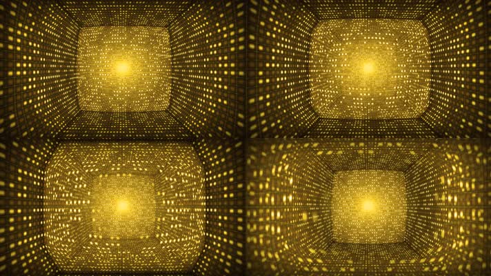 大气金色三维空间缩放LED舞台视频背景