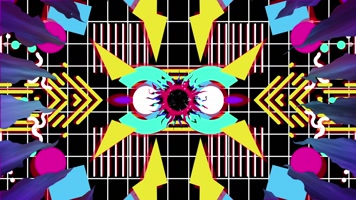 装饰纹样万花筒背景