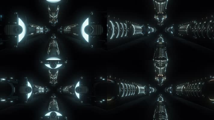 科技灯光的隧道