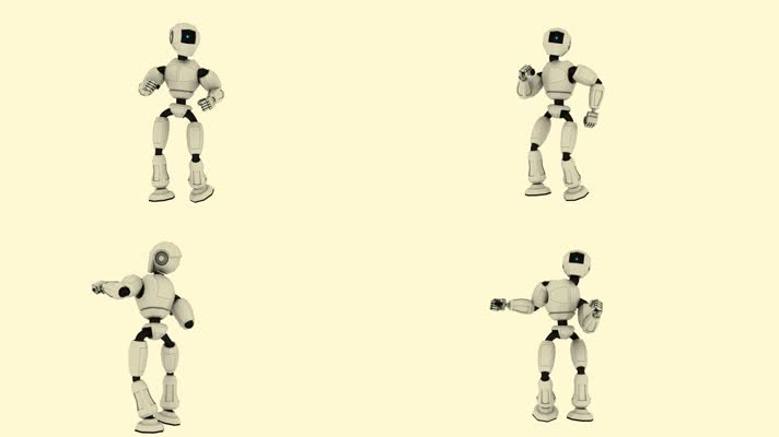 机器人跳舞 3D机器人舞蹈 4K视频