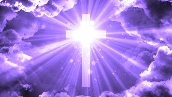 十字架 天堂光芒 大气天空  