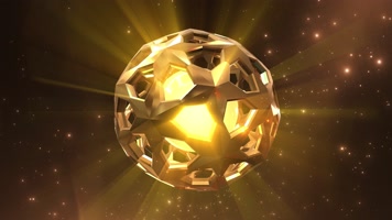 金色五角心光球