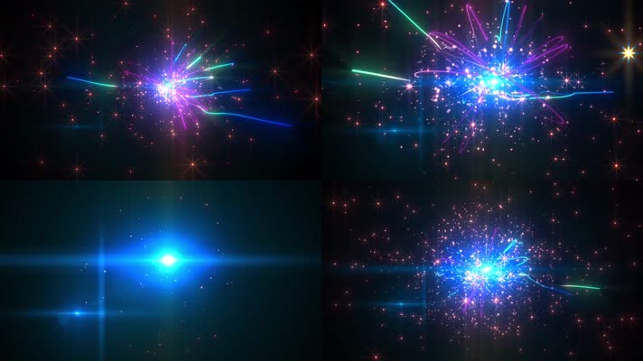 4K炫光线条粒子视频背景