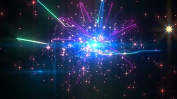4K炫光线条粒子视频背景