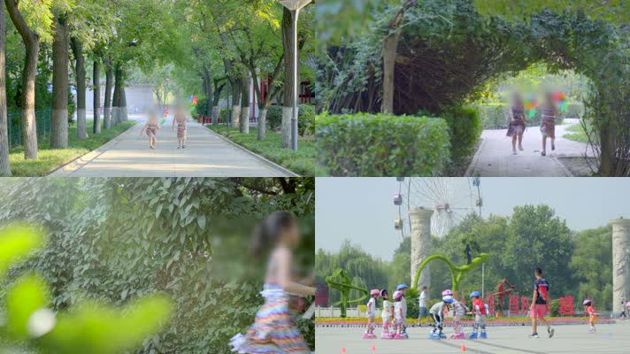 小孩快乐的奔跑4K升格