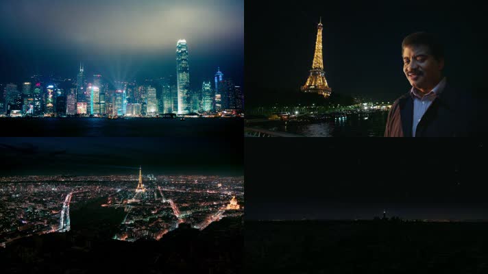 上海繁华夜景镜头