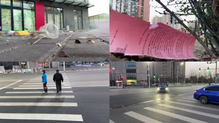 原创】4K城市沙尘暴垃圾横飞原声