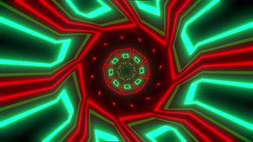 霓虹闪烁隧道穿梭