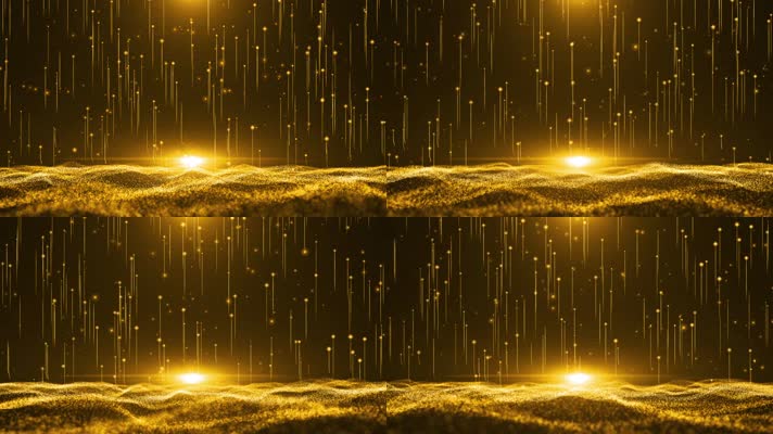 金色颁奖粒子舞台企业年会大屏幕背景