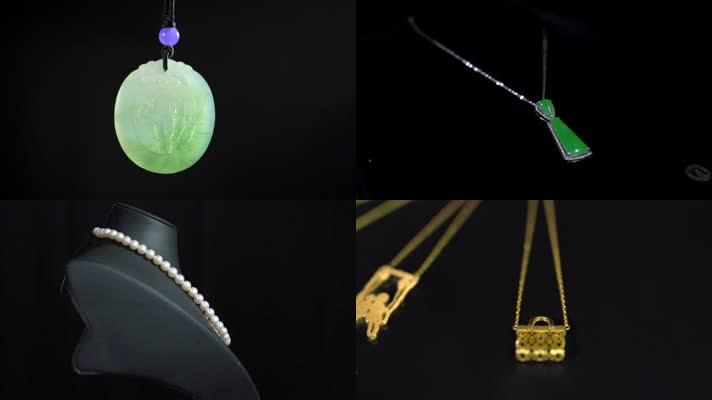 各种钻戒耳环项链白金黄金首饰4K