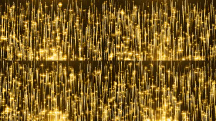 金色粒子光线上升