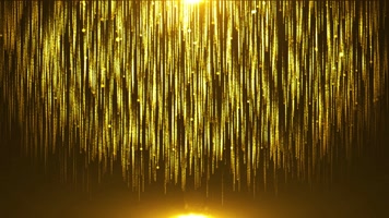 4k金色粒子瀑布下落舞台幕布