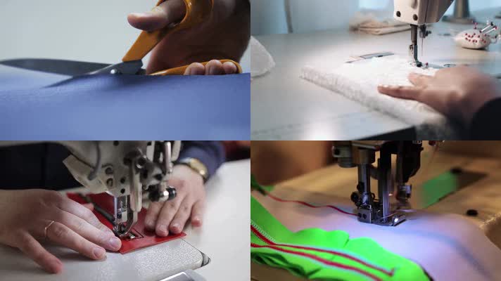 服装裁剪流程高清视频素材