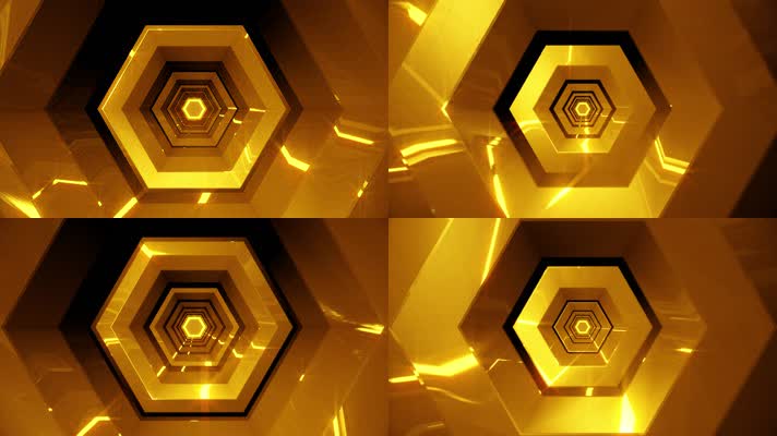 金黄色电击VJ隧道背景