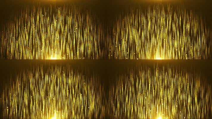 4k金色粒子瀑布线条上升舞台幕布