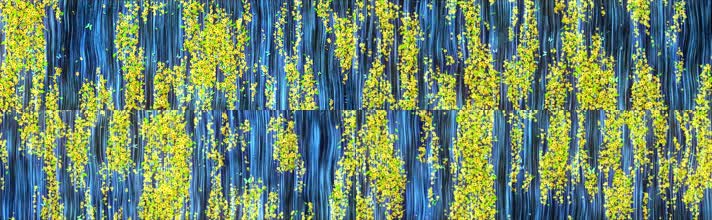 4K瀑布花朵流线花朵墙面投影