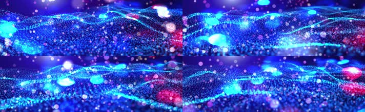 4K粒子波浪背景视频