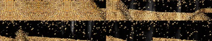 4K墙体爆炸石头下落