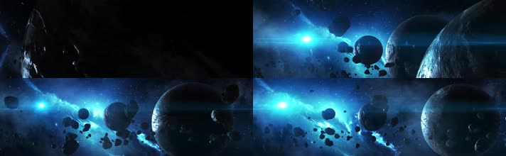 4K浩瀚宇宙星球陨石