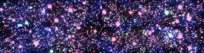 4K七彩花瓣爆炸