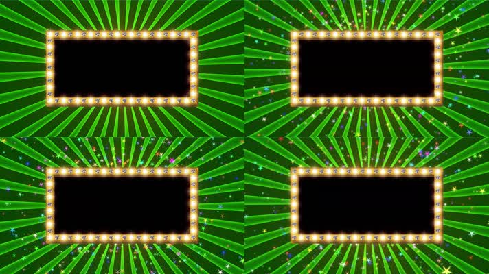 华丽彩条粒子边框视频素材