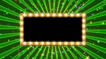 华丽彩条粒子边框视频素材