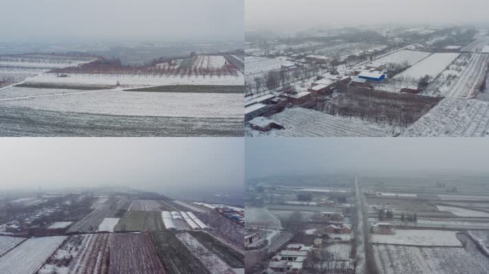 冬雪大地-北方农村-冬天