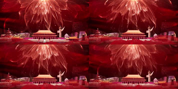 我爱我的祖国红色中国LED背景