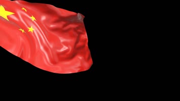 五星红旗飘扬通道素材