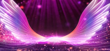 唯美梦幻的翅膀LED大屏背景