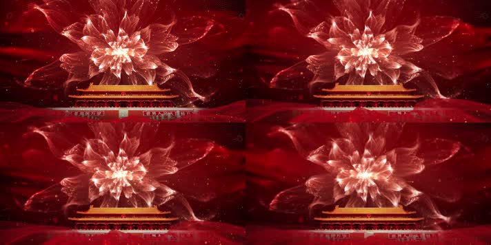 我爱我的祖国红色中国LED背景