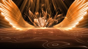 唯美梦幻的翅膀LED大屏背景