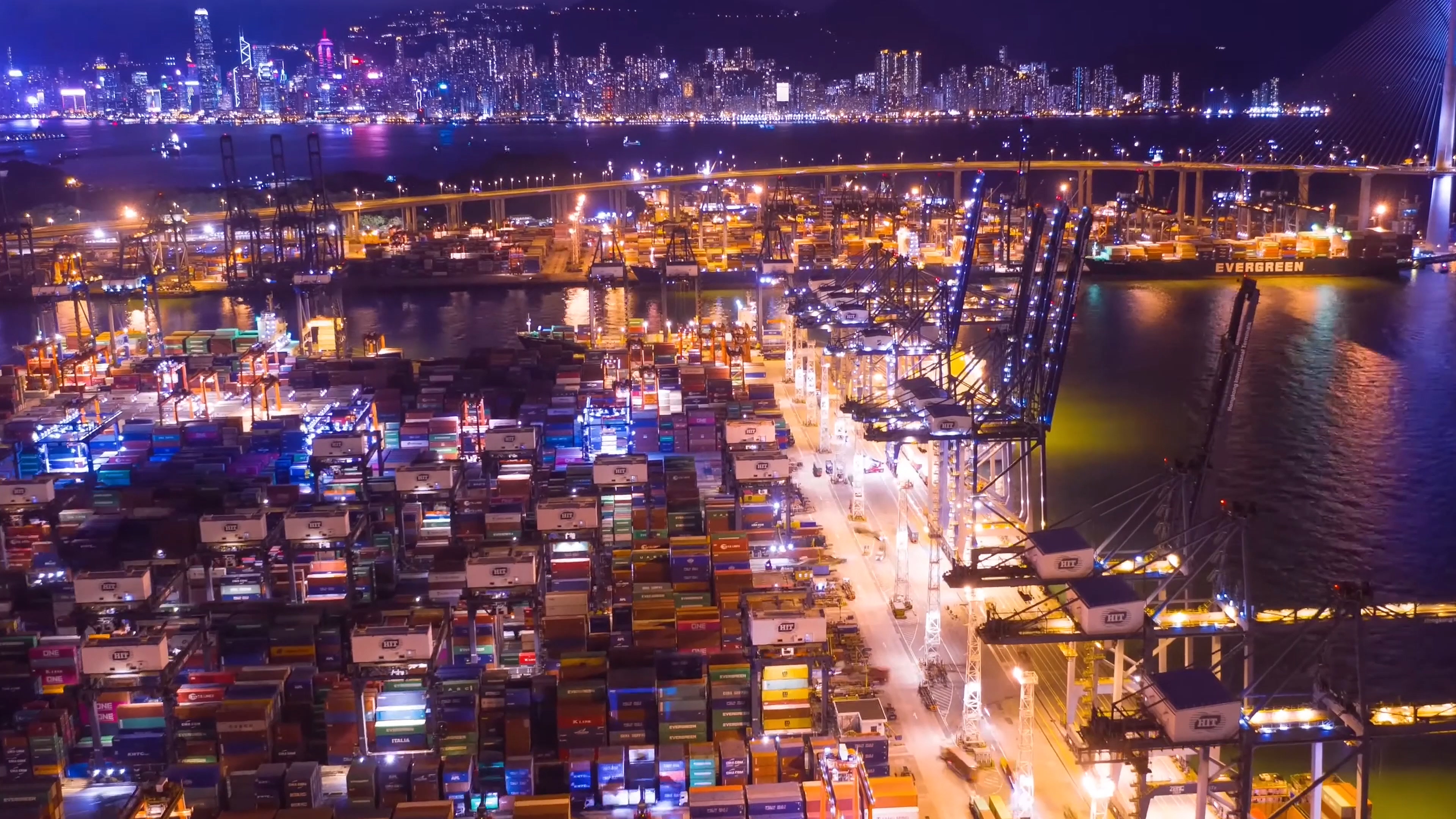 轮船码头集装箱运输物流