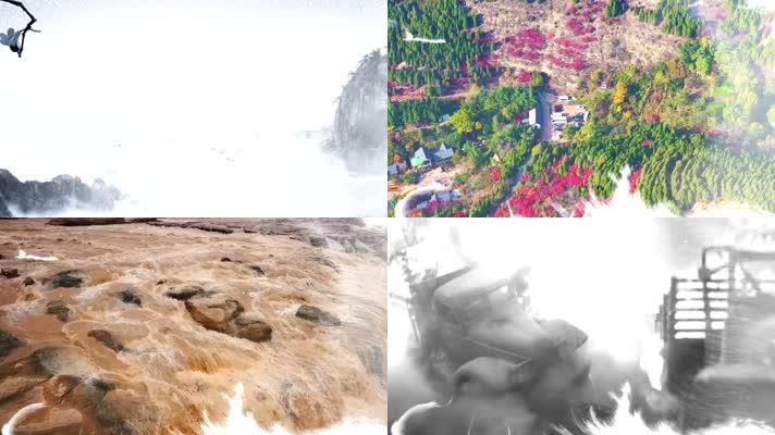 沁园春背景视频朗诵演出表演舞台LED大屏幕