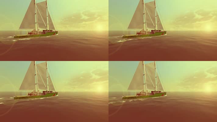 3D帆船场景