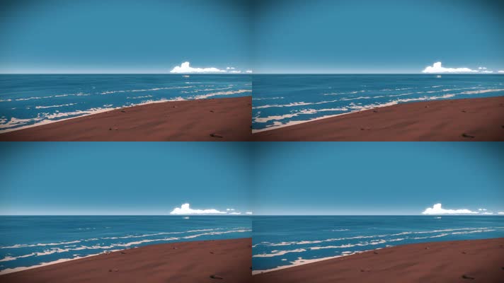 3D卡通风大海海浪