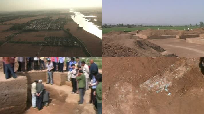 考古发掘绿松石二里头遗址视频素材