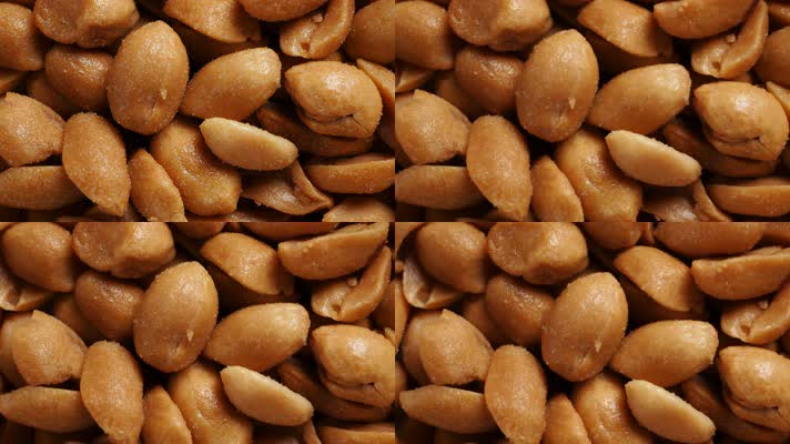 微距花生米果仁特写镜头