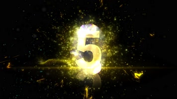 4K震撼英文科技词汇粒子汇聚金色倒计时