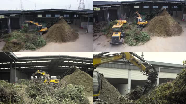 树木枝叶打料破碎机