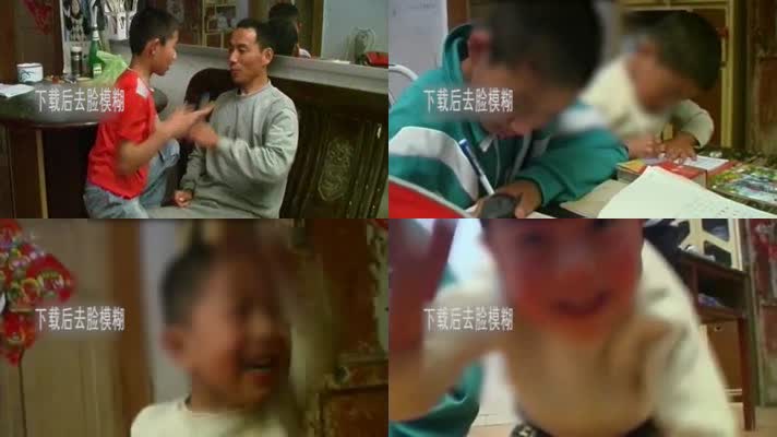 儿童多动症-乡村儿童男孩调皮