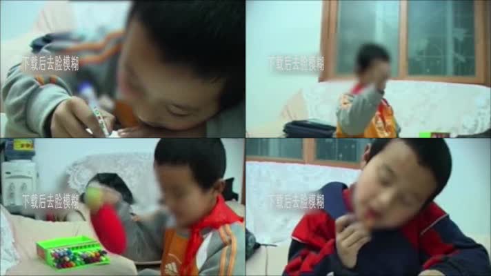 儿童多动症男孩调皮小动作多