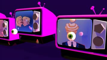 酒吧复古电视机创意VJ背景