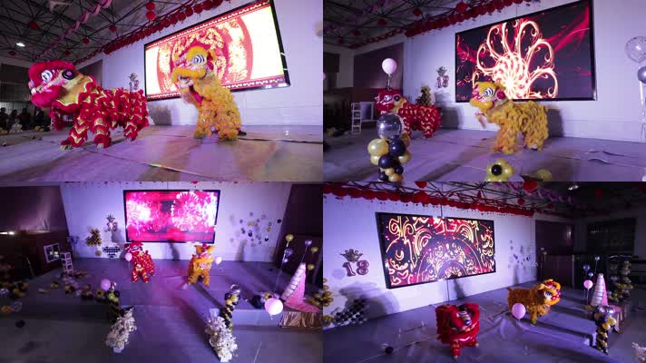 舞狮庆祝表演