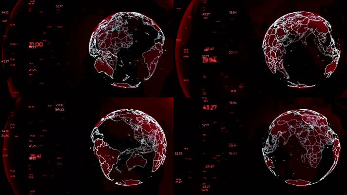 红色数字科技地球