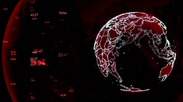 红色数字科技地球