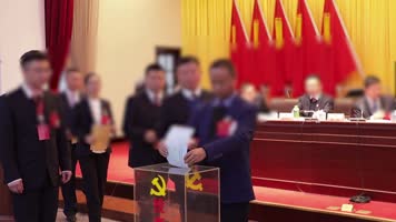 党员举手表决鼓掌投票选举