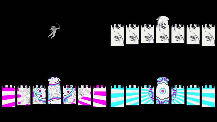 爱情丘比特建筑投影视频